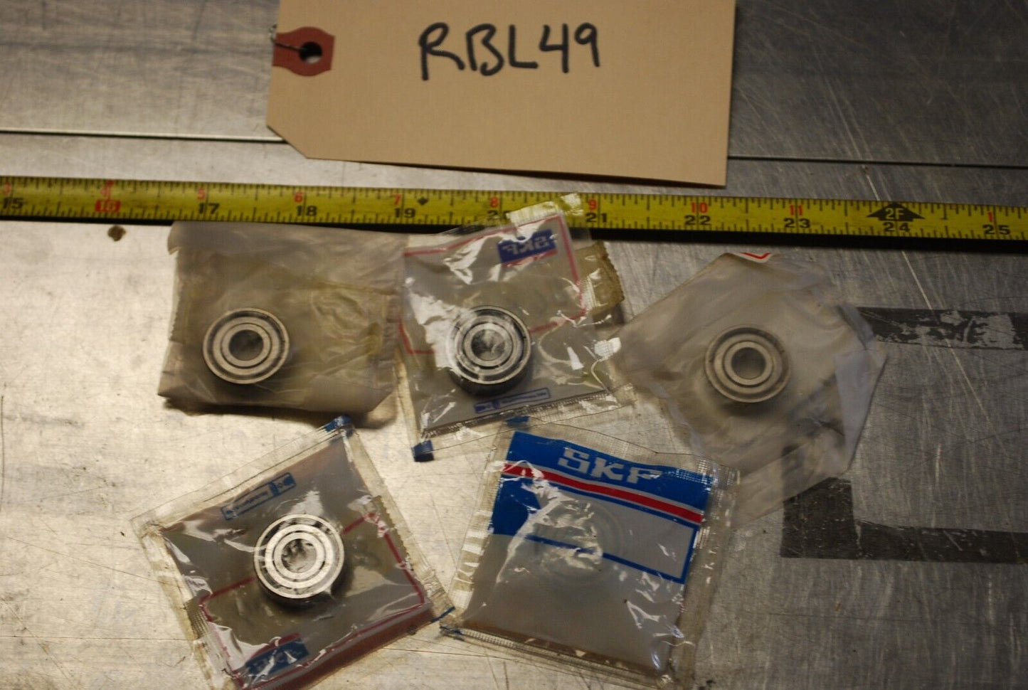 SKF 608 2ZC3 Ball Bearings - Lot of Qty (5) NOS - RBL049
