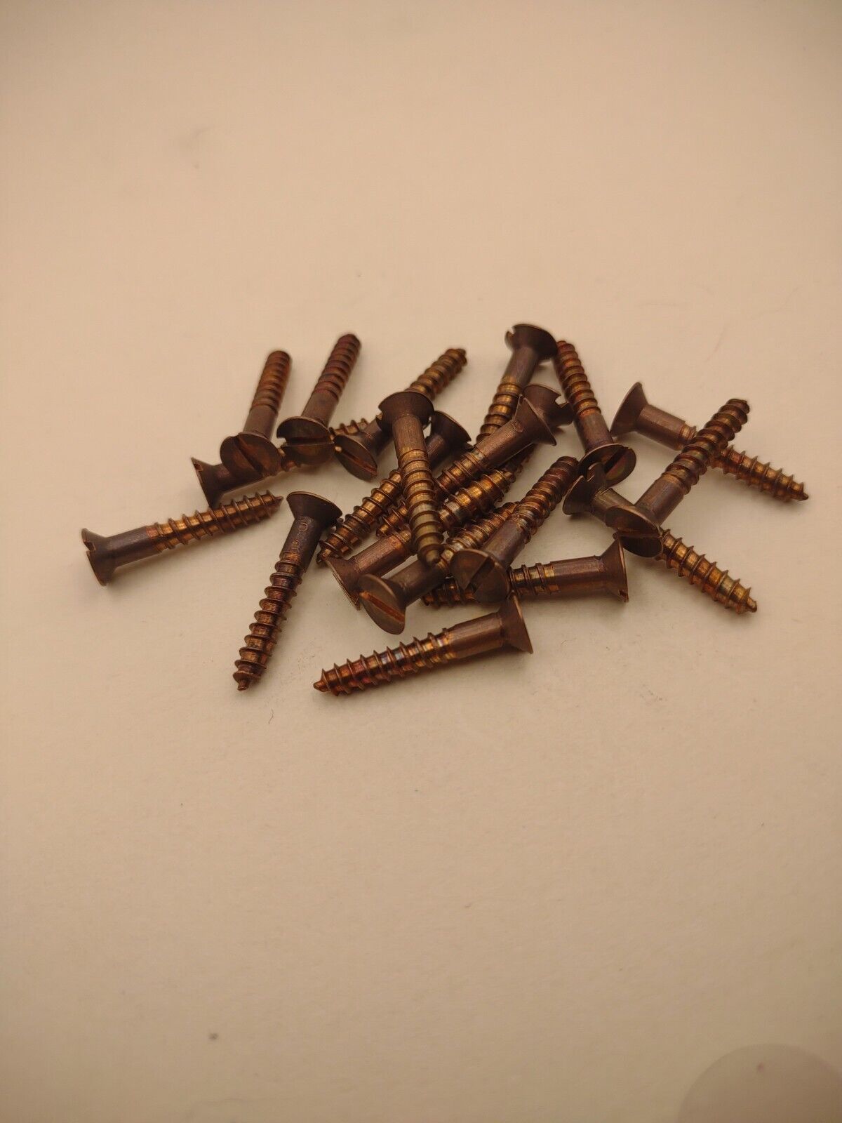 #6 x 7/8" Silicon Bronze Flat Head Slotted Marine Wood Screws (20) pack SBWS01