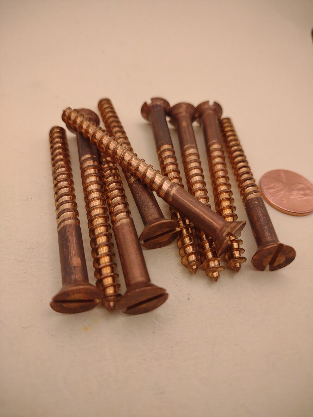 #12 x 2-1/2" Silicon Bronze Flat Head Slotted Marine Wood Screws (10 pack SBWS27