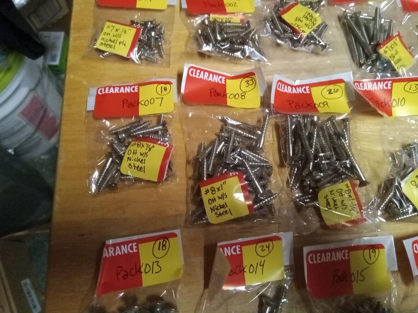 Oval Head Chrome Brass Wood Screw Assort / Mix Lot #7-#12 Size Pack001017