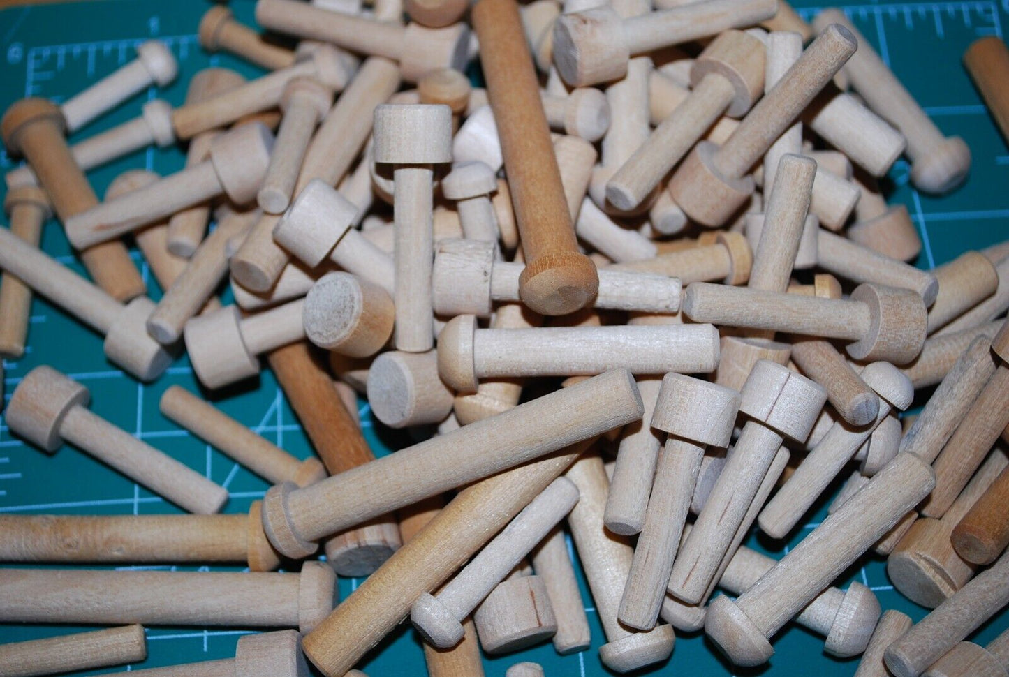 Mixed Various Unfinished Hardwood Toy Axle Peg 7-8oz 100+ pc Packs Lot #TA01
