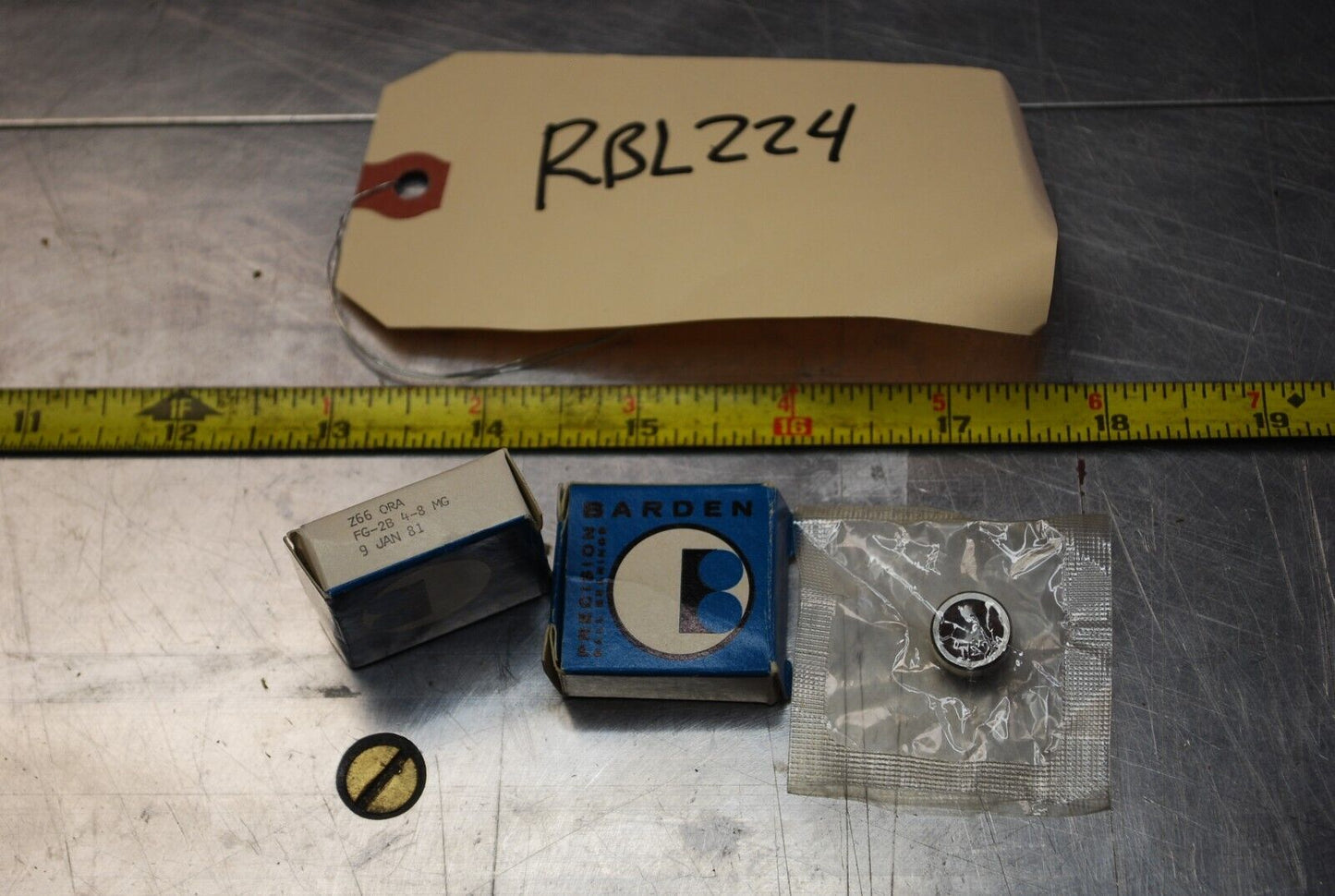 Barden Z66 QRA FG-2B Ball Bearings - Lot of Qty (3) NOS - RBL224