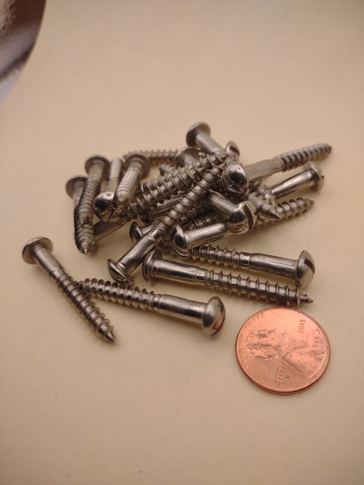 #10x 1-1/2" 18-8 Stainless Round Head Slotted Marine Wood Screws 20 pack SSWS48