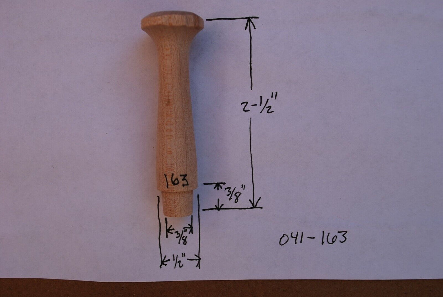 2-1/8" Unfinished Hardwood Shaker Peg 25pc Packs Lot #SP06