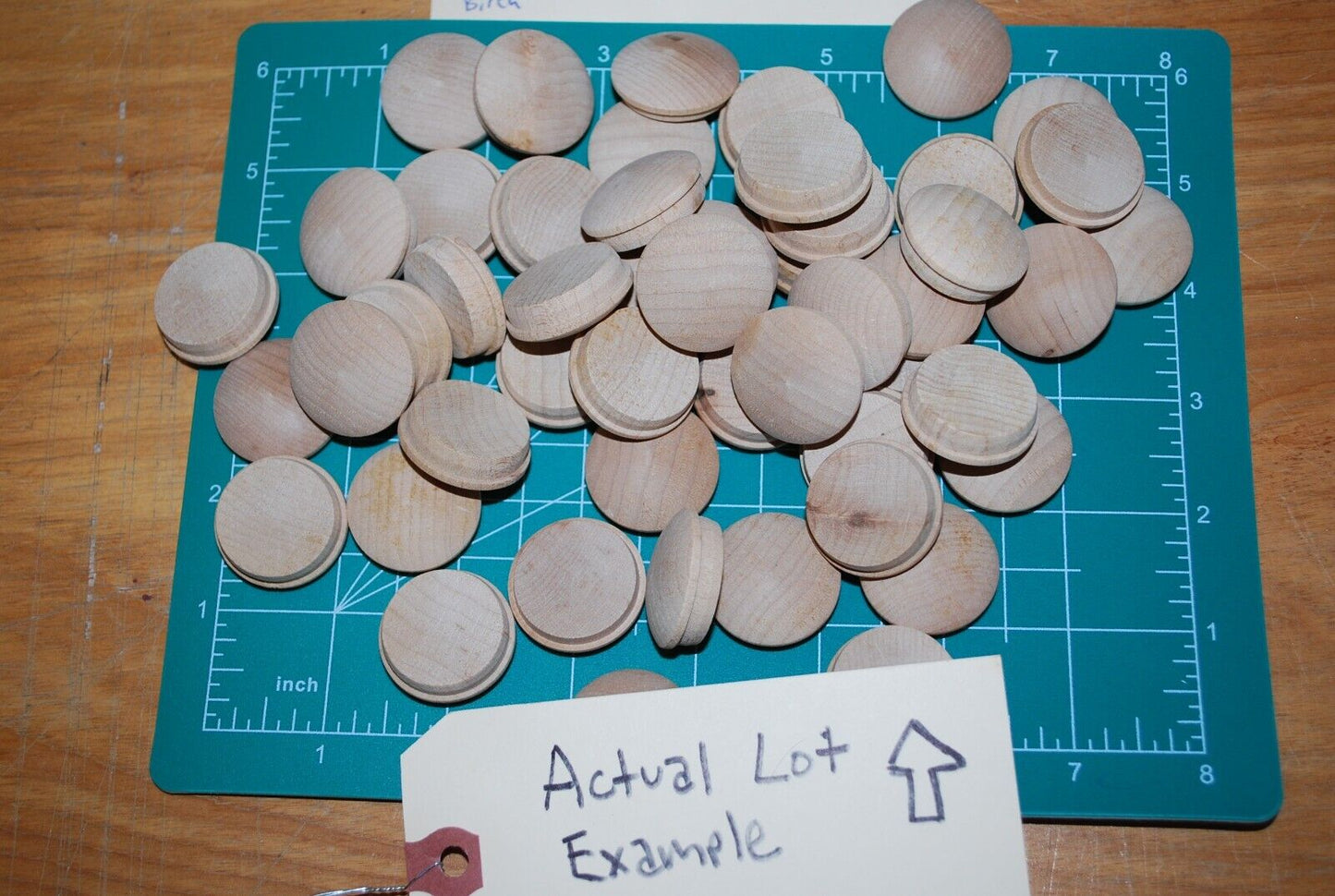 1" Mushroom Top Birch Wood Plugs 50pc Packs - PL02