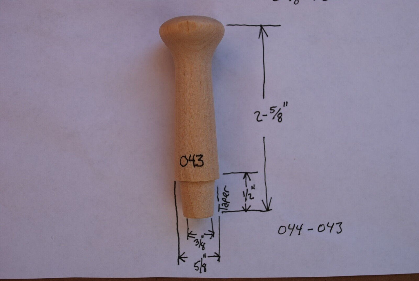 2-1/8" Unfinished Hardwood Shaker / Coat / Hat Peg 25pc Packs Lot #SP02