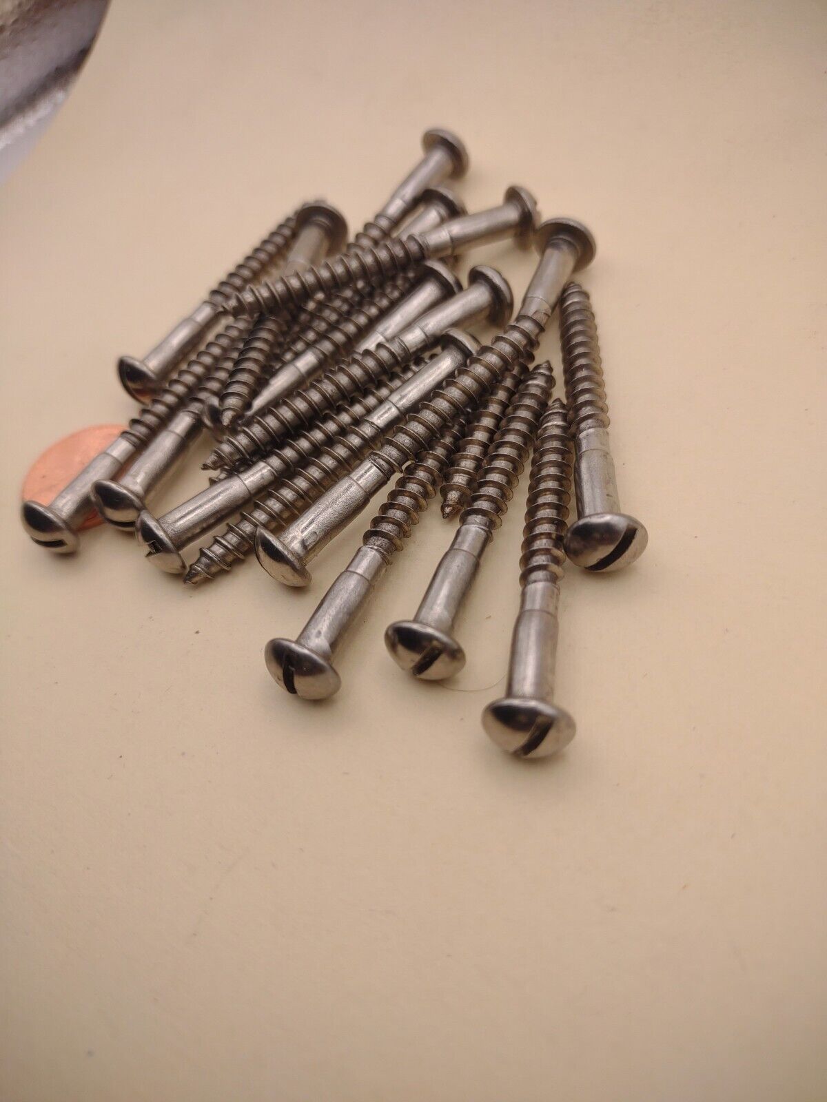 #10x 1-3/4" 18-8 Stainless Round Head Slotted Marine Wood Screws 20 pack SSWS50