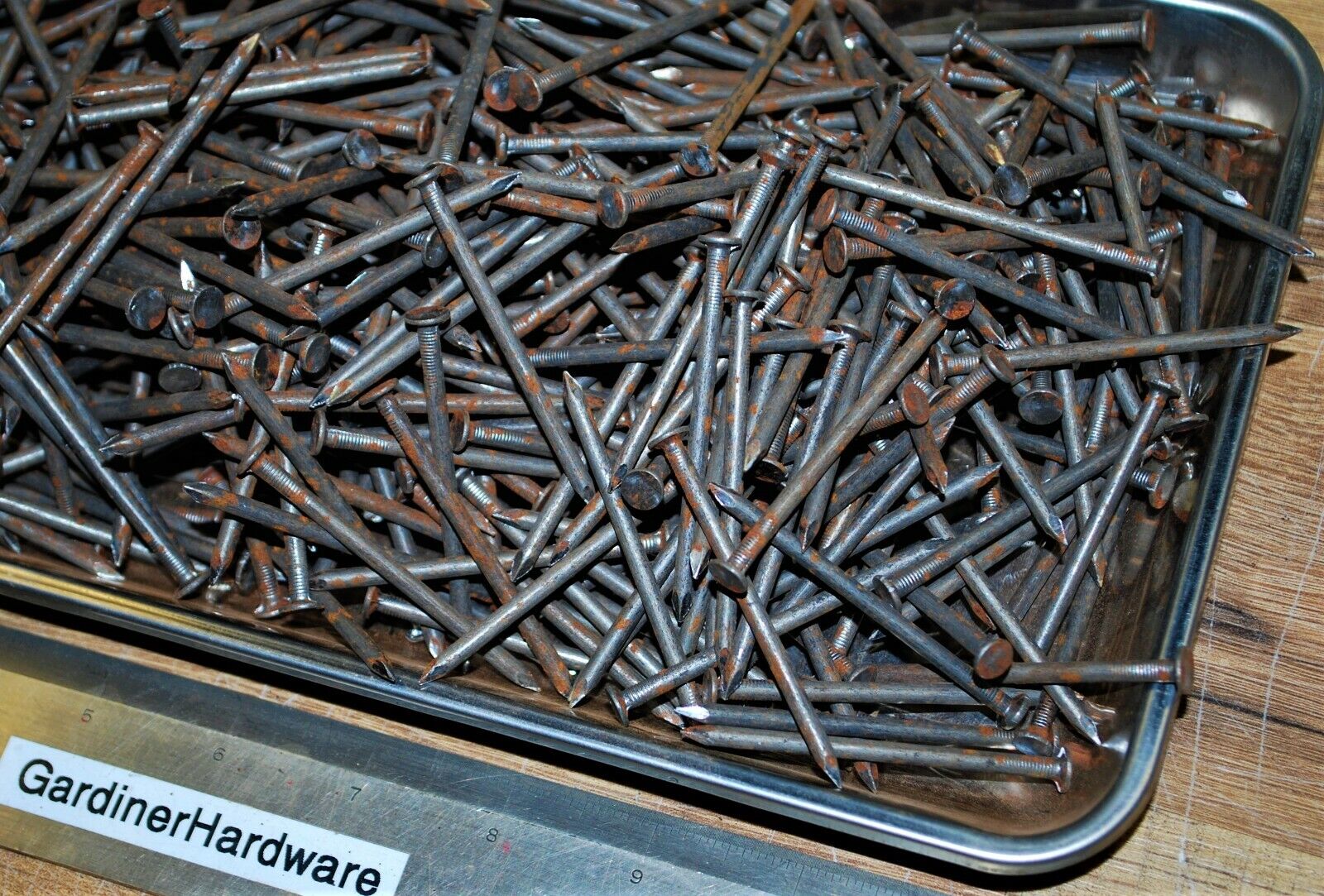 8D 2.5" - 5lbs Rustic Weather aged Steel Nails - Steampunk Hardware - #NB07