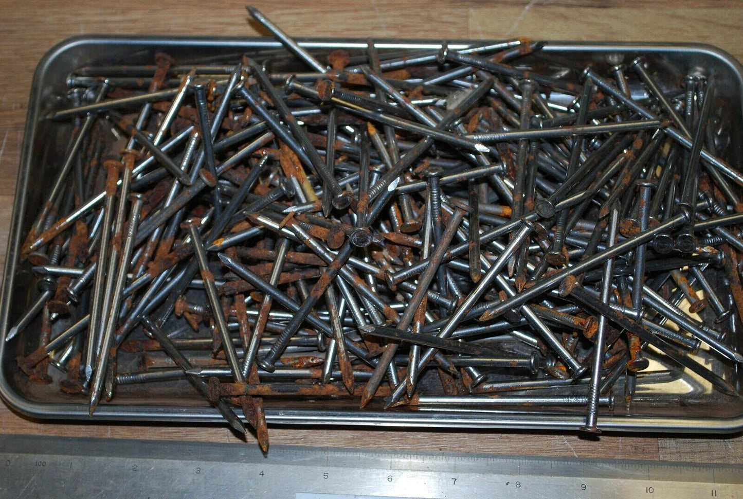 16D 3.5" - 5lbs Rustic Weather aged Steel Nails - Steampunk Hardware - #NB10