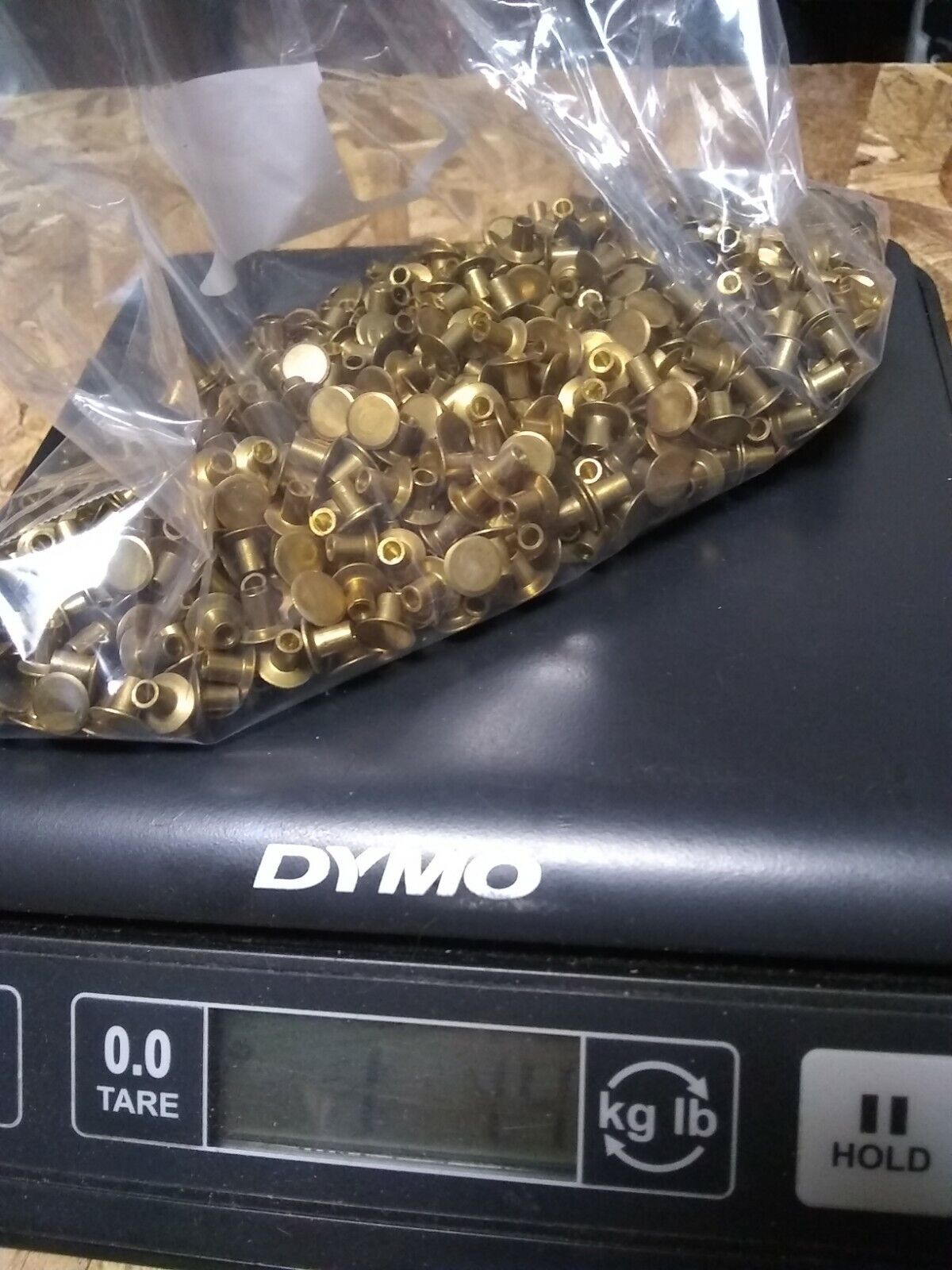 NOS .14x.23" Solid Brass Tubular Brake Rivets Approx 800pcs Full 1lb lots bulk