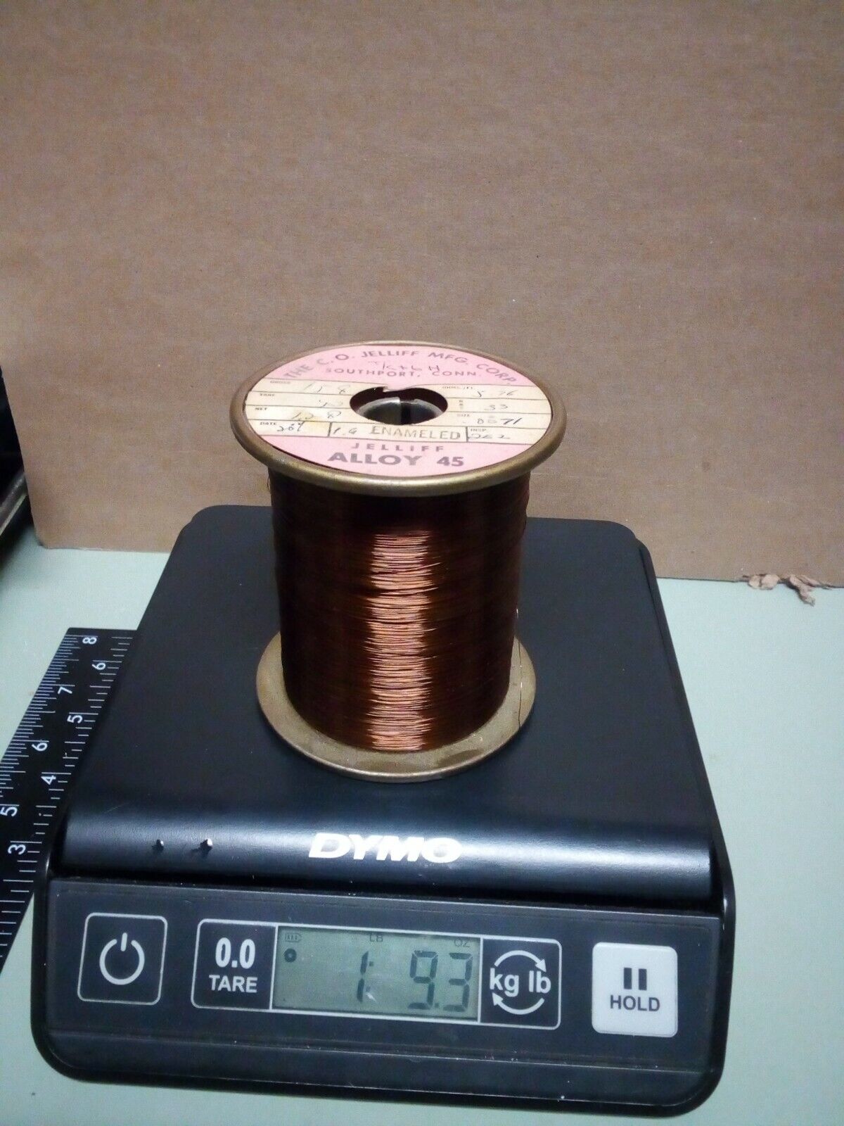 Jelliff Alloy45 .0071" Resistance Wire 1.28lb - crafts hobby lot102-194