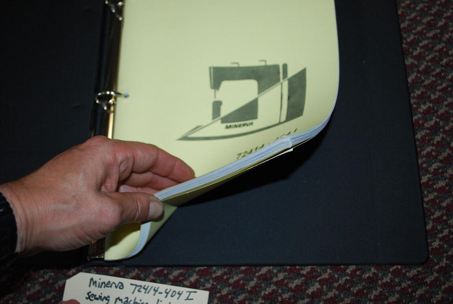 Minerva Sewing Machine 72124-404I Instruction, Service Parts List Manual #08164