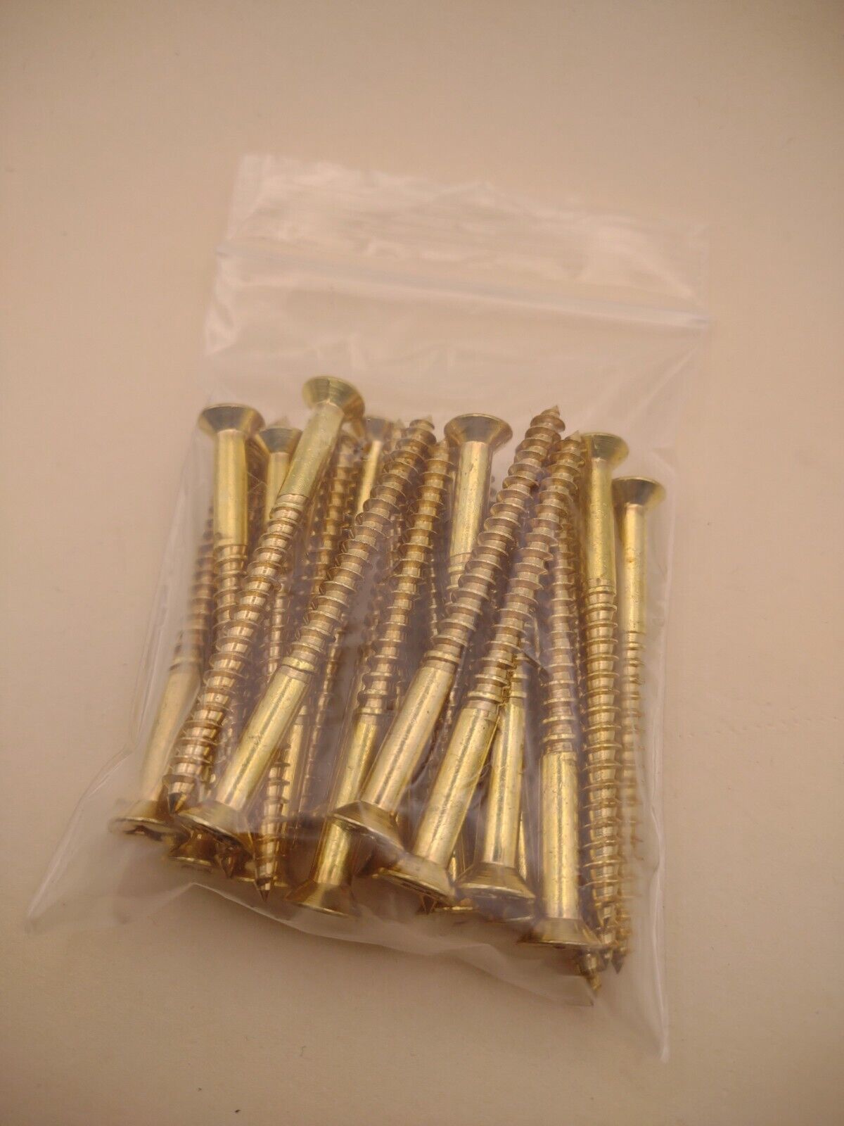 #10 x 2-1/4" Solid Brass Phillips FH Wood Screws (25) Pack- NOS Hillman - SP05
