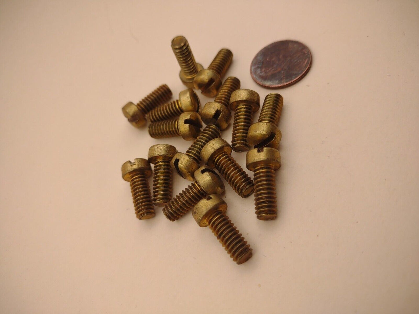 #12-24 x 1/2" NOS Fillister Head Slotted Brass Machine Screws Pack of (15) FIL07
