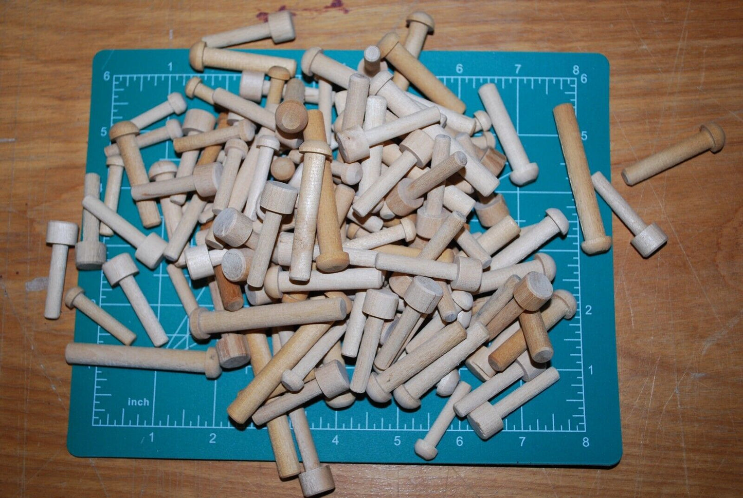 Mixed Various Unfinished Hardwood Toy Axle Peg 7-8oz 100+ pc Packs Lot #TA01