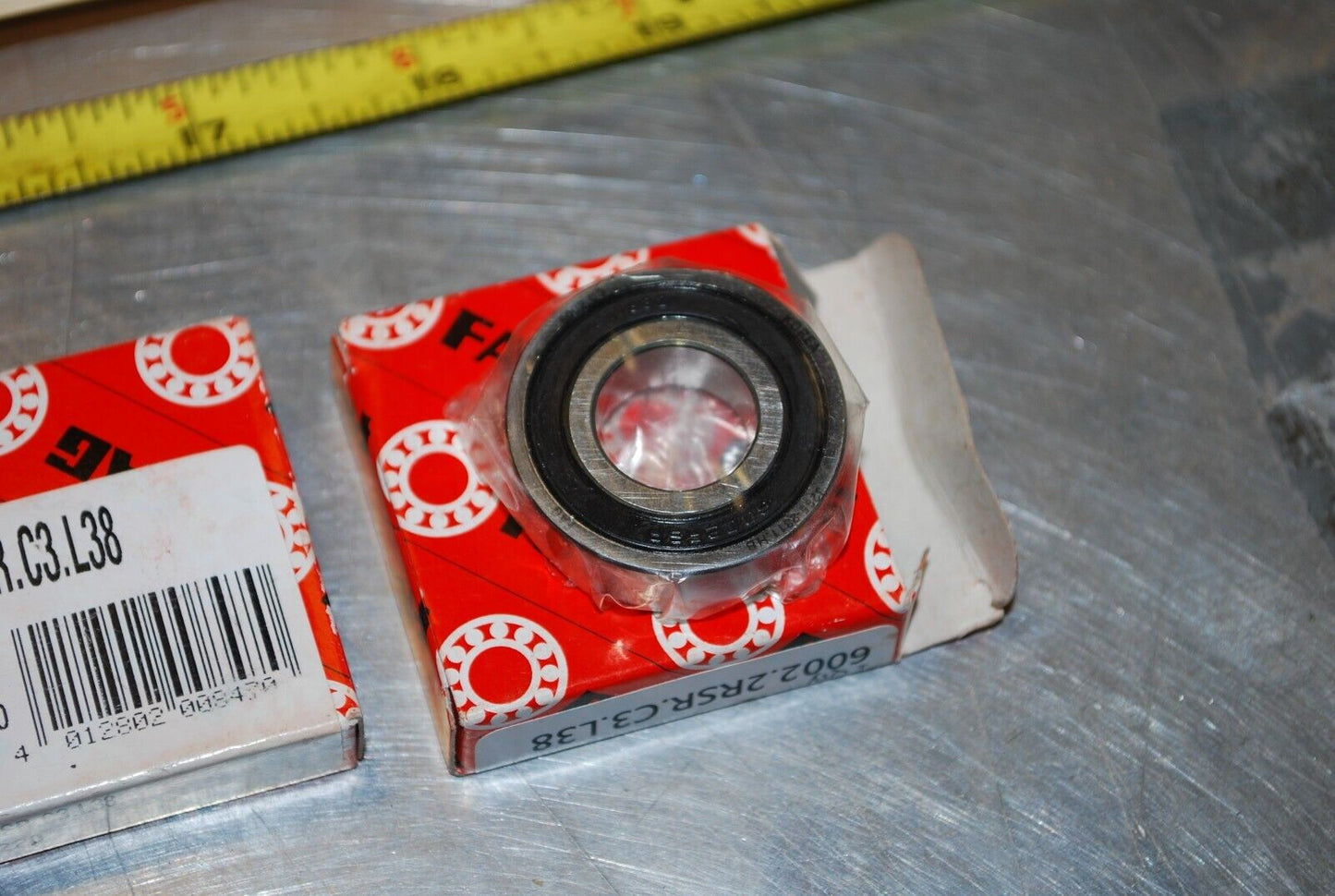 FAG 6002 2RSR C3 Ball Bearings - Lot of Qty (2) NOS - RBL061