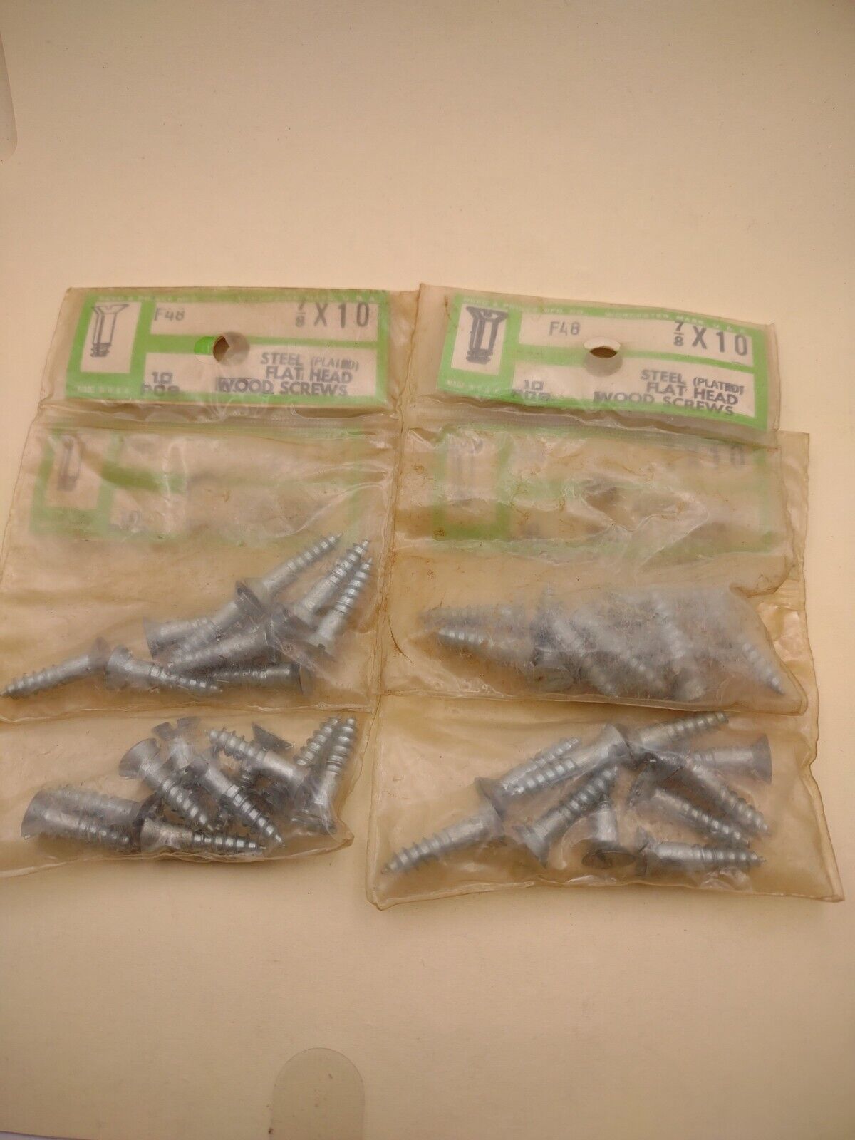 #10 x 5/8" Slotted Flat Head Reed & Prince Wood Screws (40pcs) NOS Lot RP038