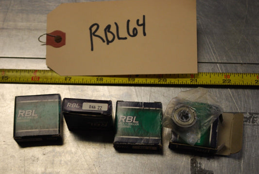 RBC R4A ZZ Ball Bearings - Lot of Qty (4) NOS - RBL064