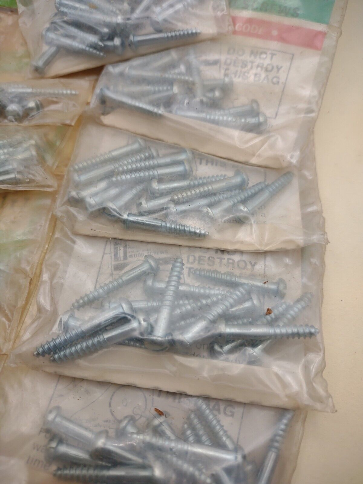 #7 x 1" Slotted Round Head Reed & Prince Wood Screws (135pcs) NOS Lot RP089
