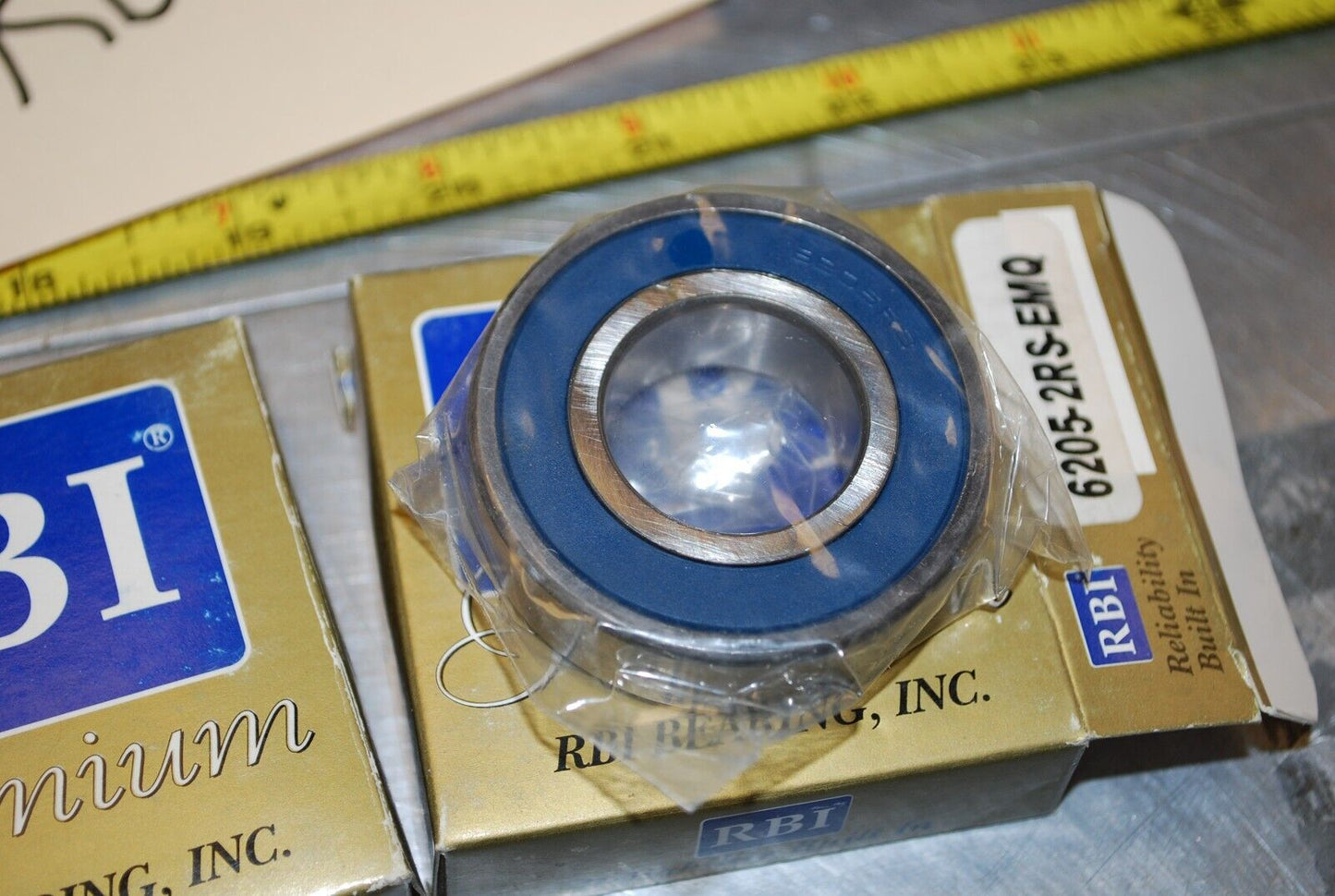 RBI 6205-2RS Ball Bearings - Lot of Qty (2) NOS - RBL141