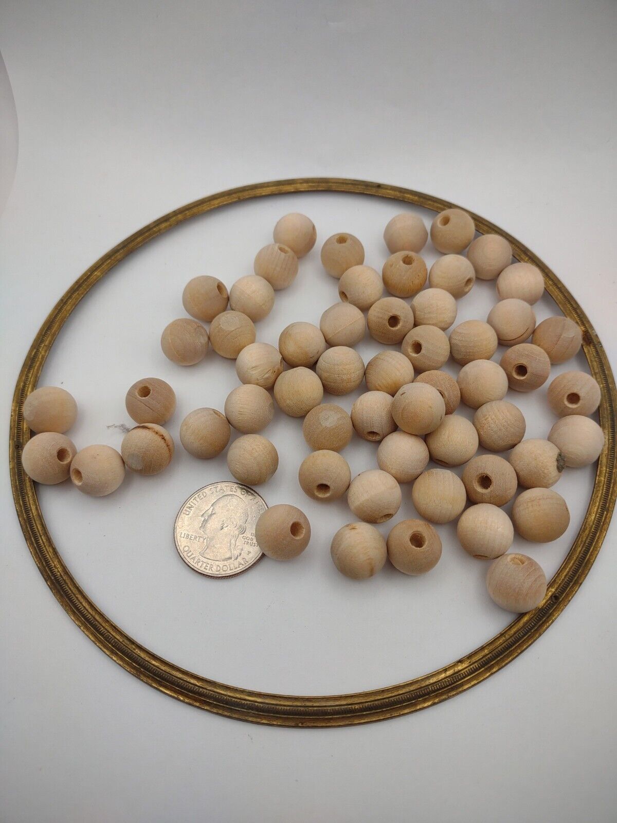 1/2" Dia. 1/8" hole Unfinished Wood Round Ball Dowel Cap 50pc Packs Lot #DC06