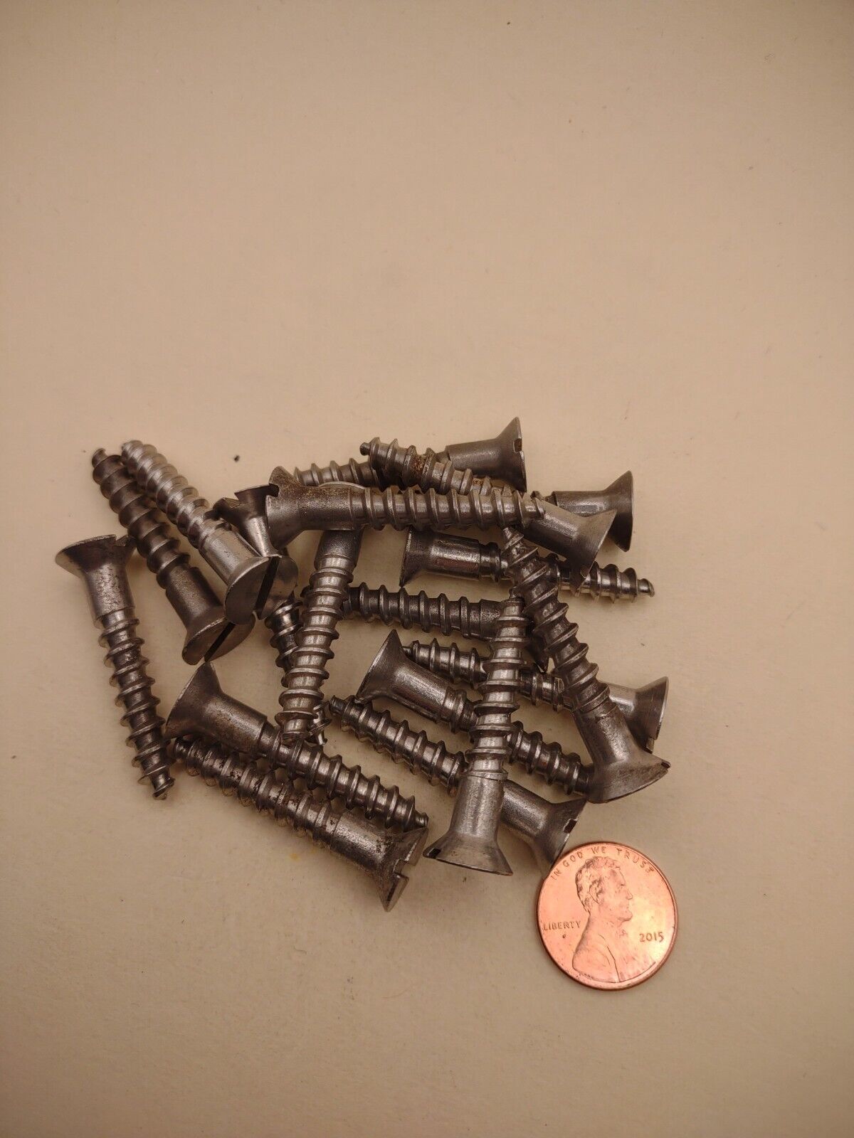 #14 x 1-1/2" 18-8 Stainless Flat Head Slotted Marine Wood Screws (20 pack SSWS26