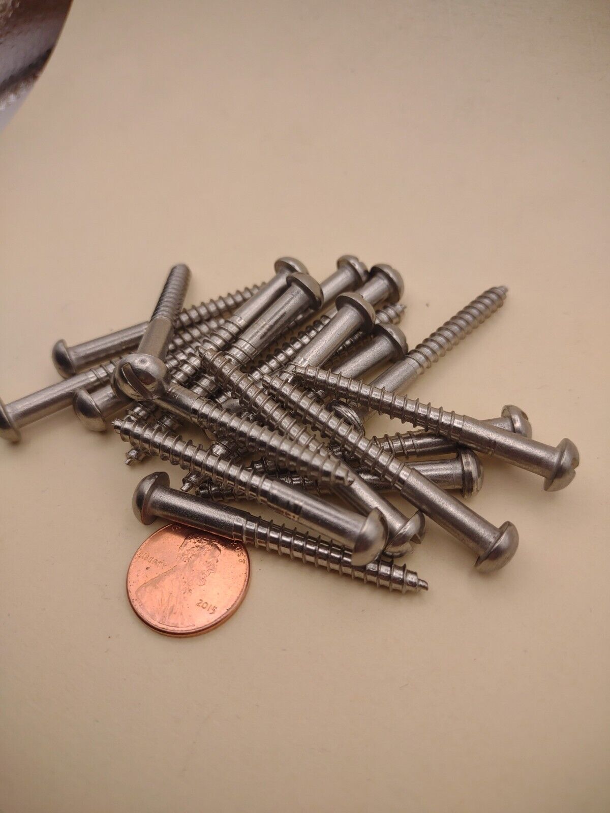 #10x 1-3/4" 18-8 Stainless Round Head Slotted Marine Wood Screws 20 pack SSWS51