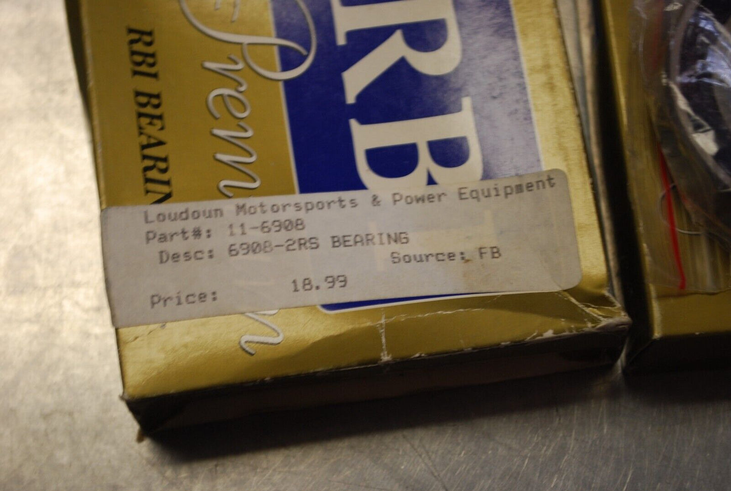 RBI 6908-2RS-EMQ Ball Bearings - Lot of Qty (2) NOS - RBL144