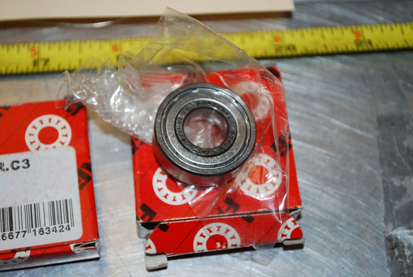 FAG 6001 2ZR C3 Ball Bearings - Lot of Qty (2) NOS - RBL062