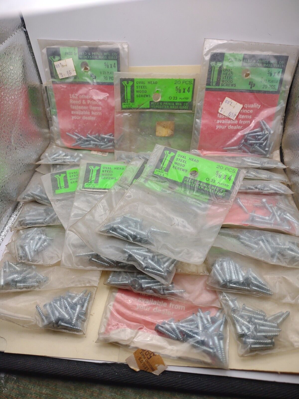 #4 x 5/8" Slotted Oval Head Reed & Prince Wood Screws (540pcs) NOS Lot RP116