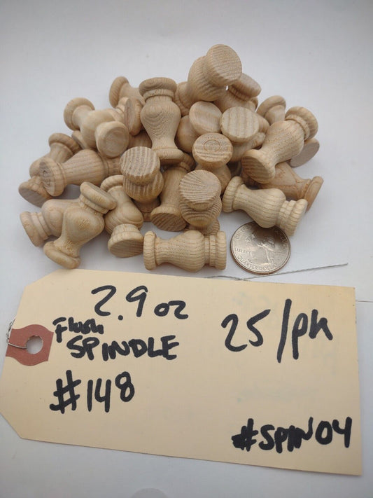 1-1/4" x 5/8" Unfinished Wooden Mini Spindles *OAK* (25pc) Packs Lot #SPIN04