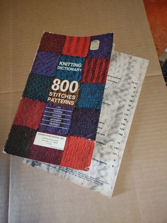 Knitting Dictionary 800 Stitch Patterns and Knitting Crochet Jacquard #ref001