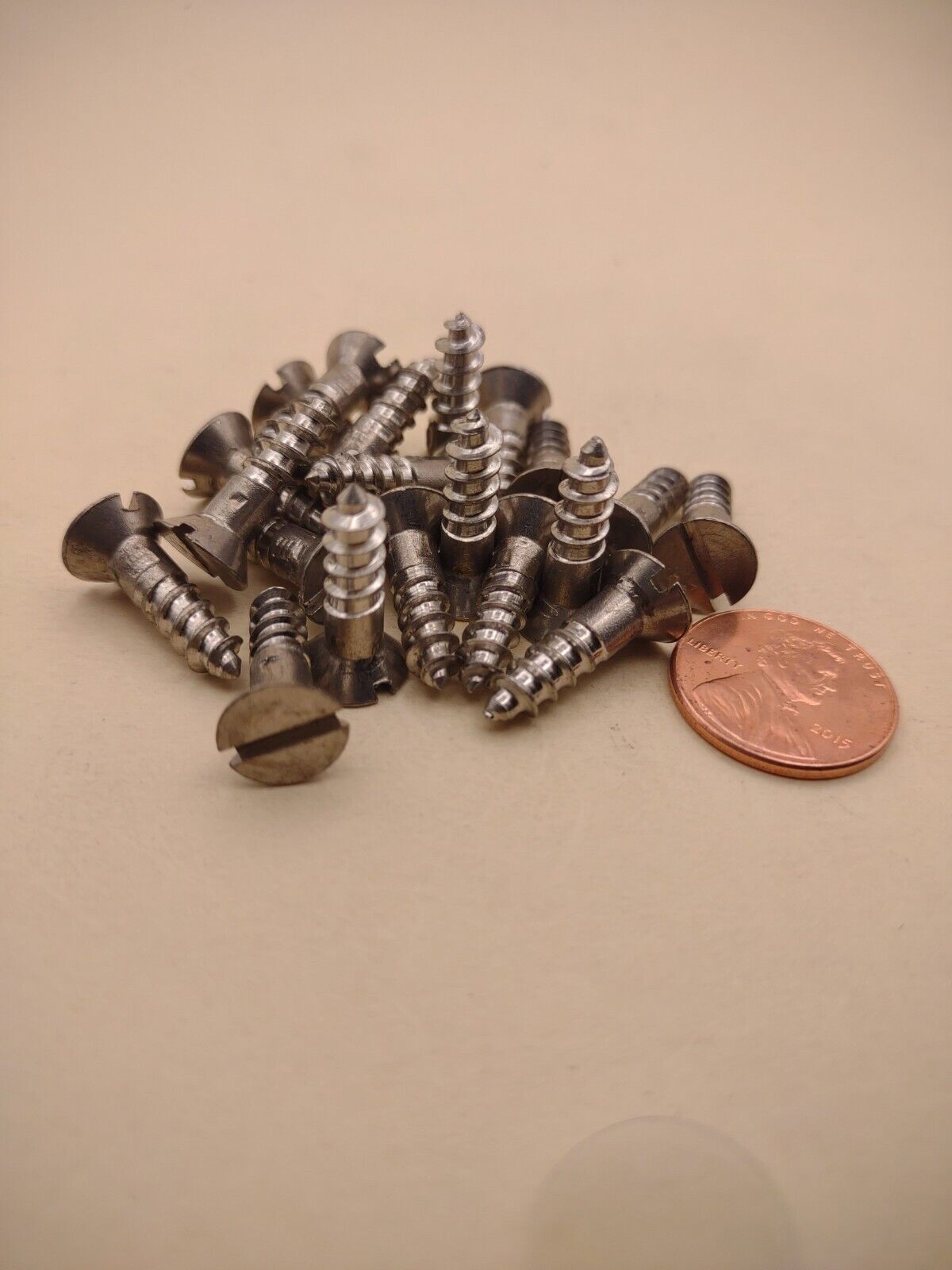 #10 x 3/4" 18-8 Stainless Flat Head Slotted Marine Wood Screws (20) pack SSWS17b