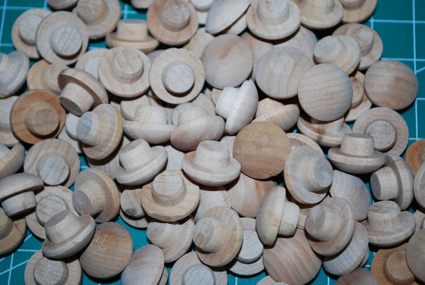 3/8 Wide Head Mushroom Top Birch Wood Plugs 100pc Packs - PL12