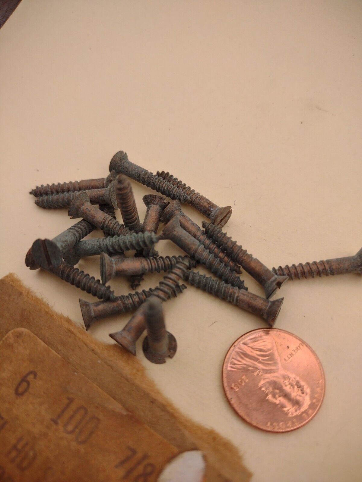 #6 x 7/8" Silicon Bronze Flat Head Slotted Marine Wood Screws (20) pack SBWS02