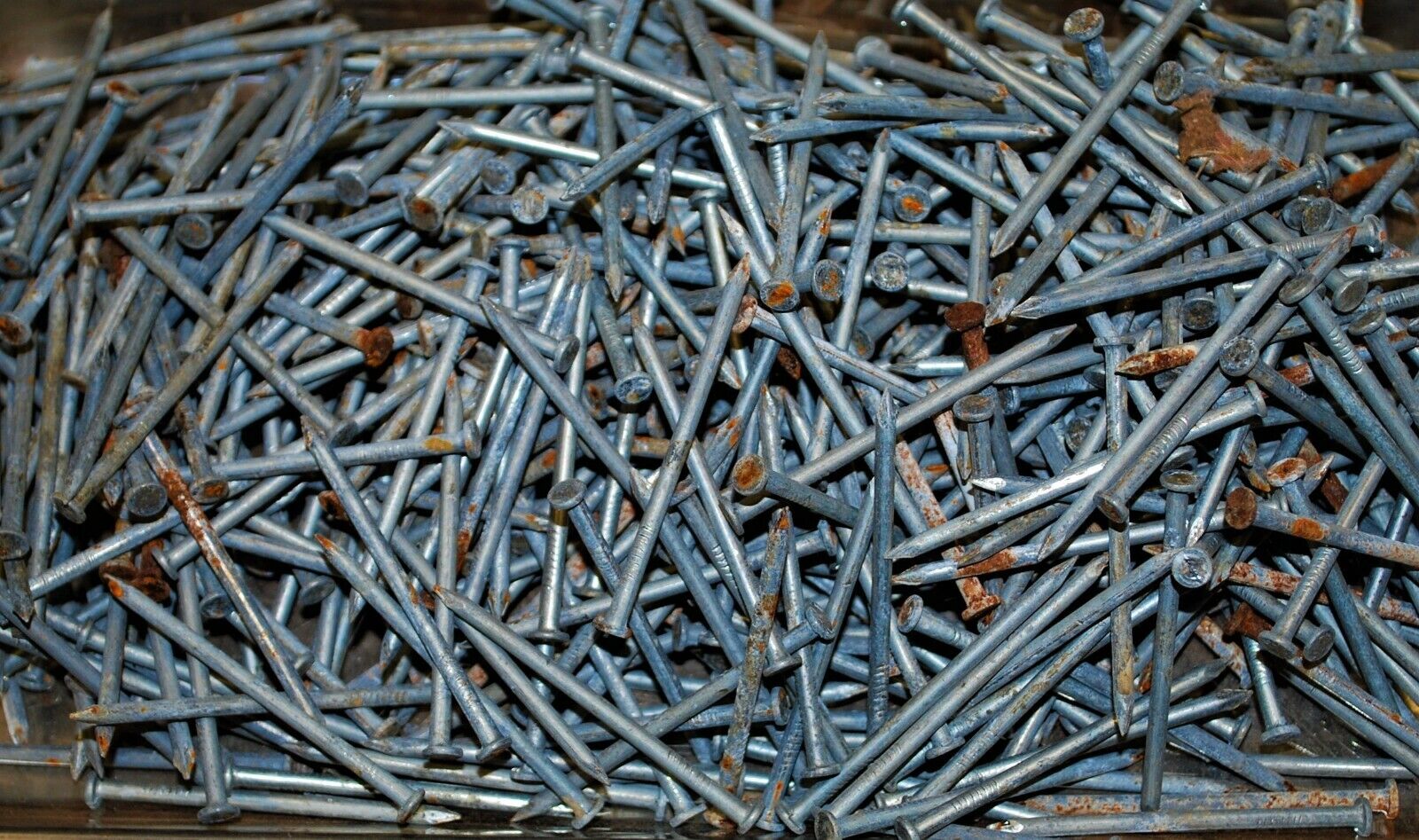 8D 2.5" - 5lbs Rustic Weather aged Steel Nails - Steampunk Hardware - #NB08