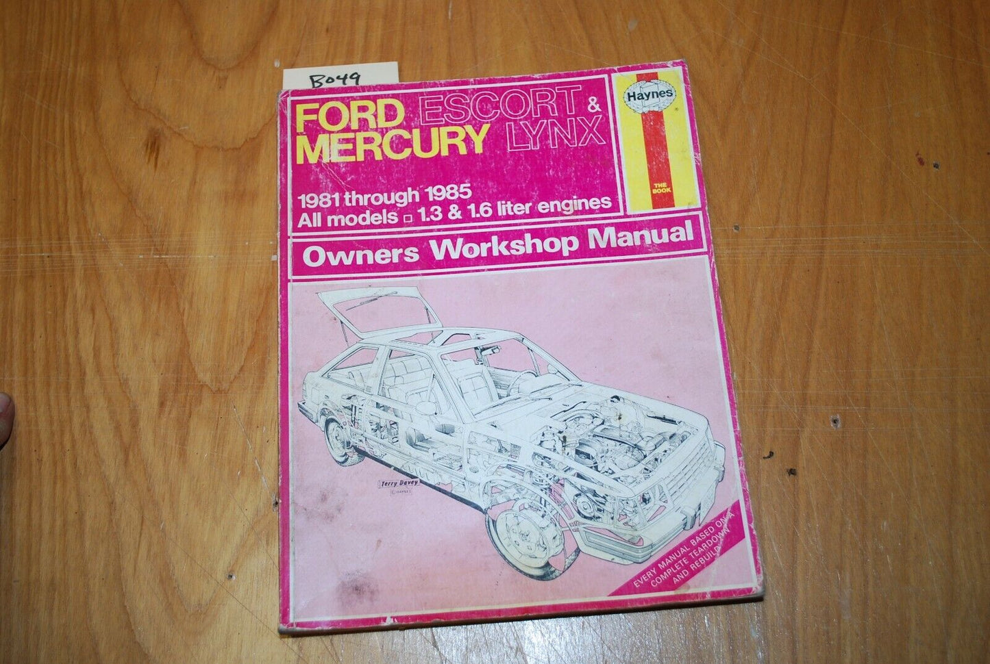 Haynes Repair Manual Guide Ford Mercury Escort Lynx 1981-1985 - B049