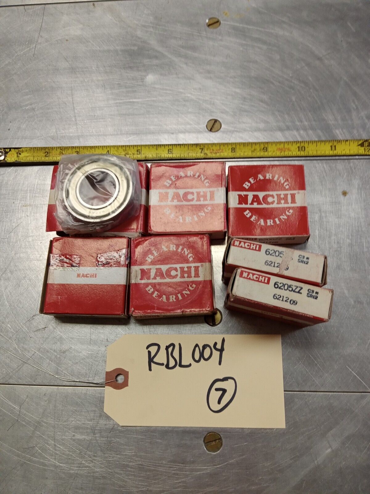 Nachi 6205ZZ Ball Bearings - Lot of Qty (7) NOS - RBL004