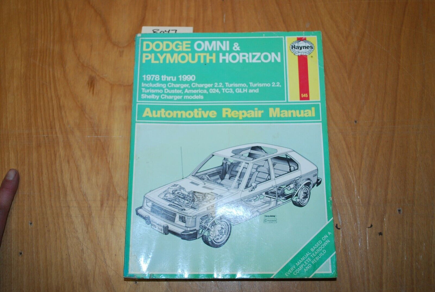 Haynes Repair Manual Guide Dodge Plymouth Omni Horizon 1978-1990 - B047