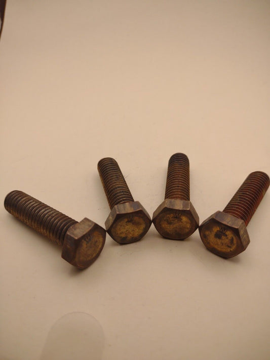 3/8"-16 x 1-1/2" 'W' Brass Hex Bolt NOS (4pcs) Pack SBMS03