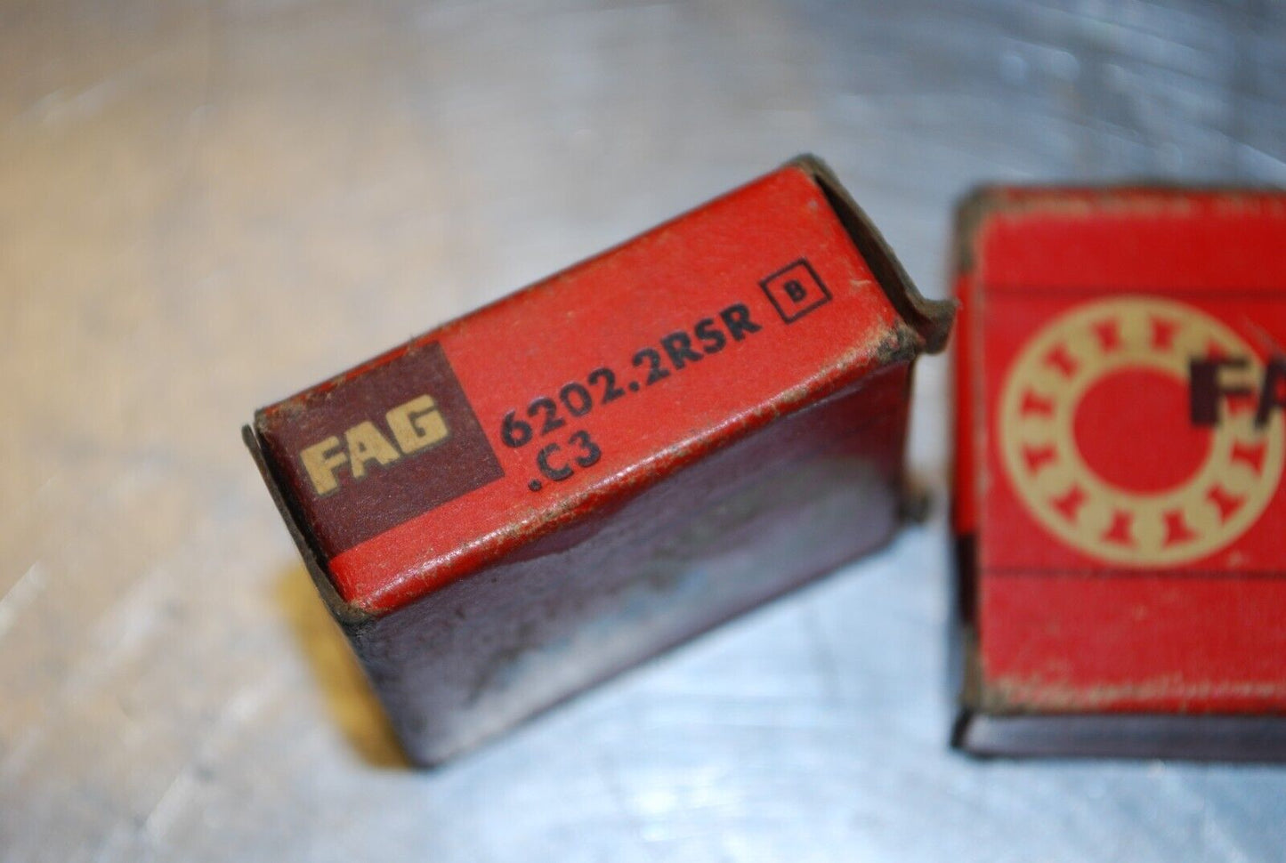 FAG 6202-2RSR Ball Bearings - Lot of Qty (3) NOS - RBL044