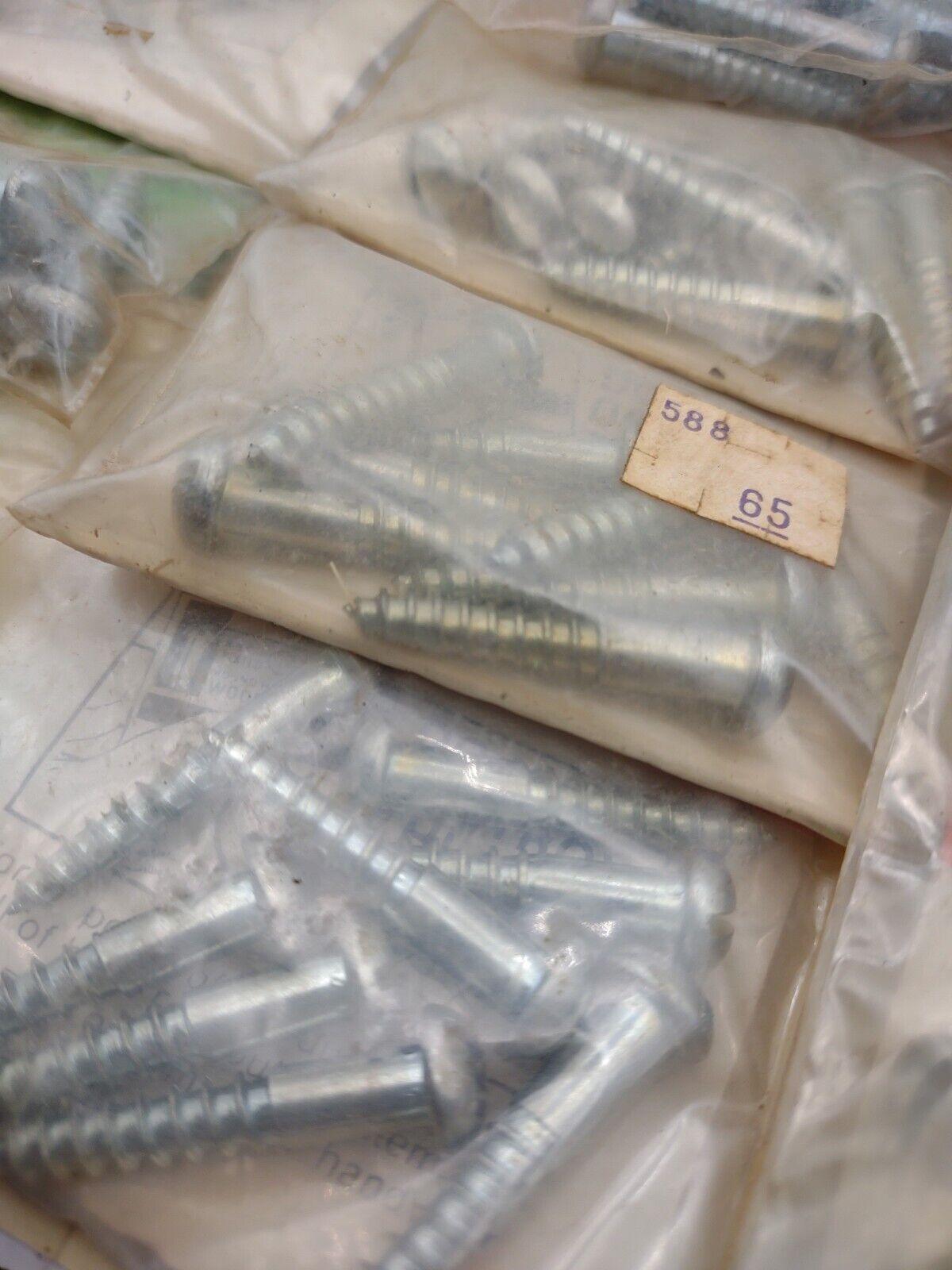 #12 x 1-1/4" Slotted Round Head Reed & Prince Wood Screws (104pcs) NOS Lot RP107
