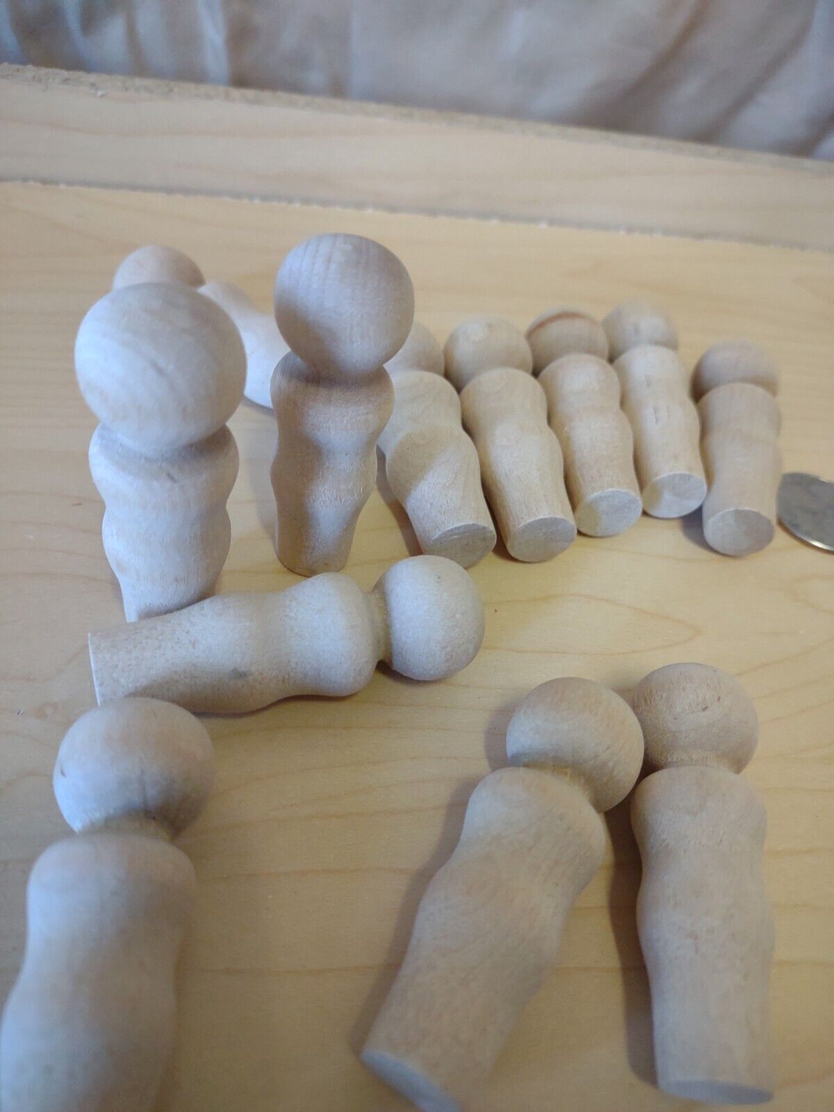 2-1/4" Unfinished Wooden Toy Doll People 12pc Packs Lot #TP02