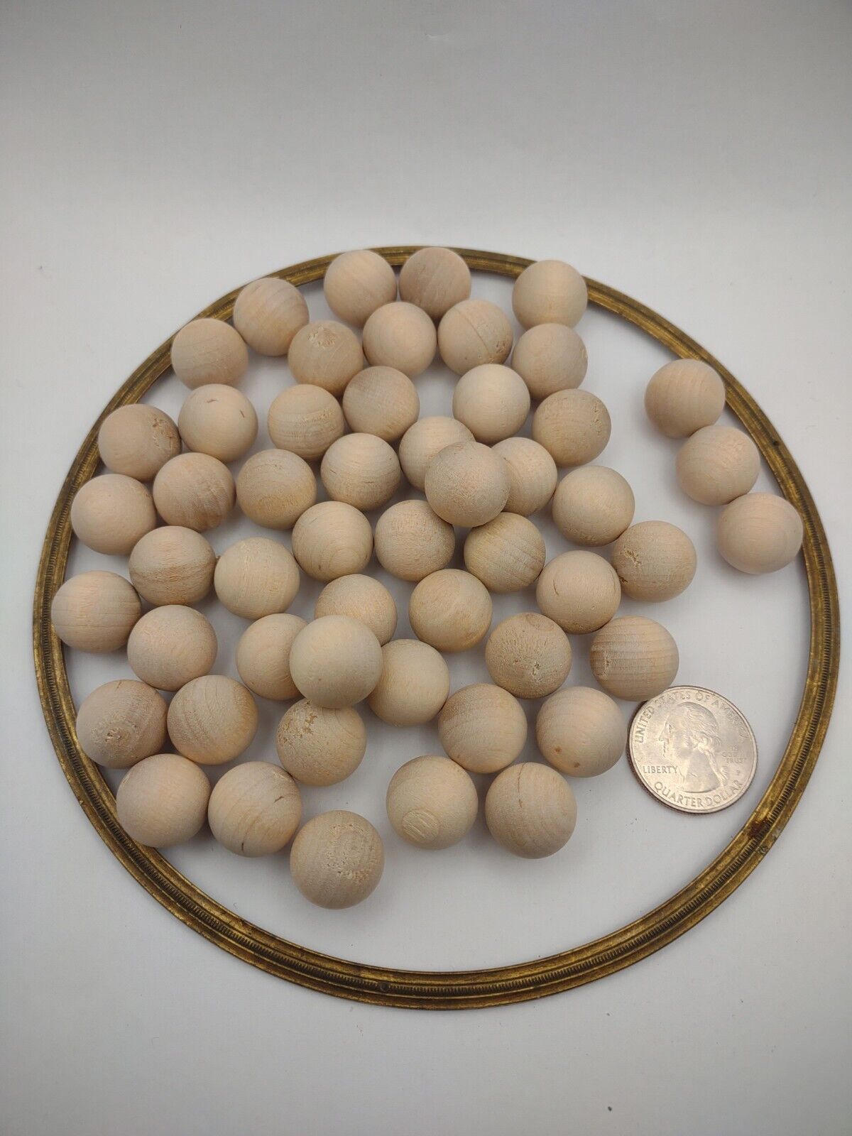 5/8" Dia. Unfinished Wood Round Ball Spheres 50pc Packs Lot #WS03