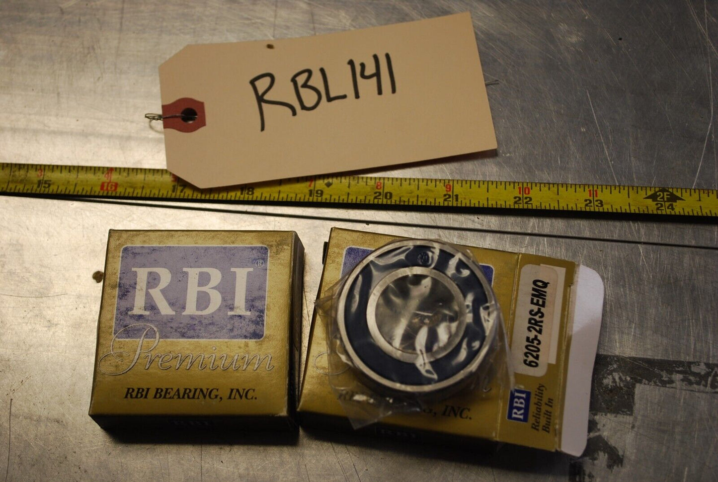 RBI 6205-2RS Ball Bearings - Lot of Qty (2) NOS - RBL141