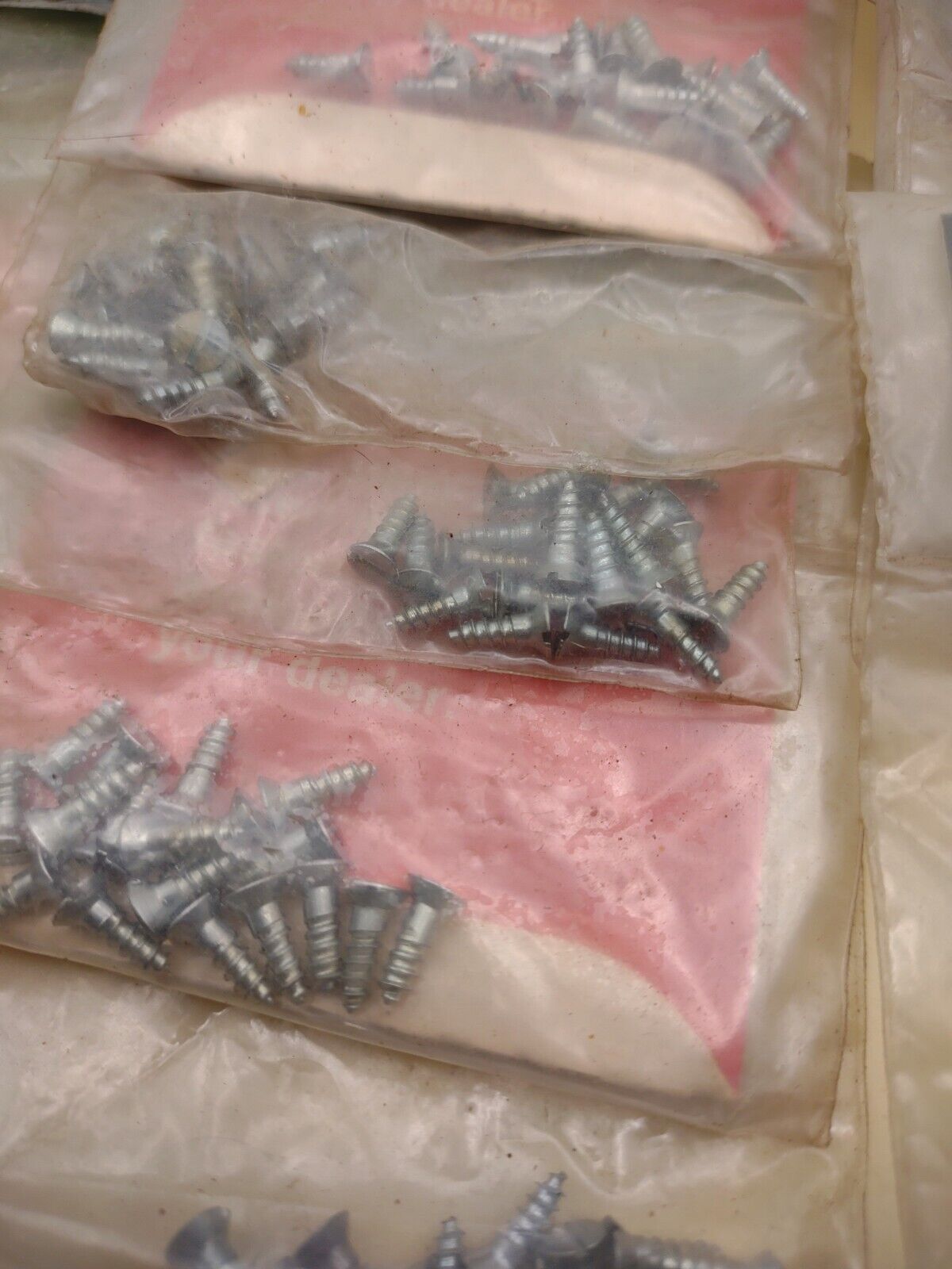 #4 x 3/8" Slotted Flat Head Reed & Prince Wood Screws (320pcs) NOS Lot RP003