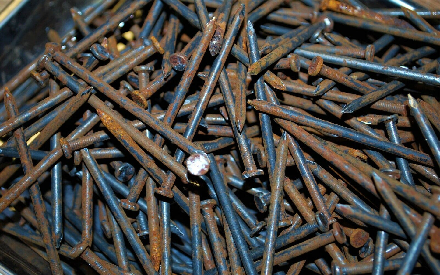 8D 2.5" - 5lbs Rustic Weather aged Steel Nails - Steampunk Hardware - #NB06