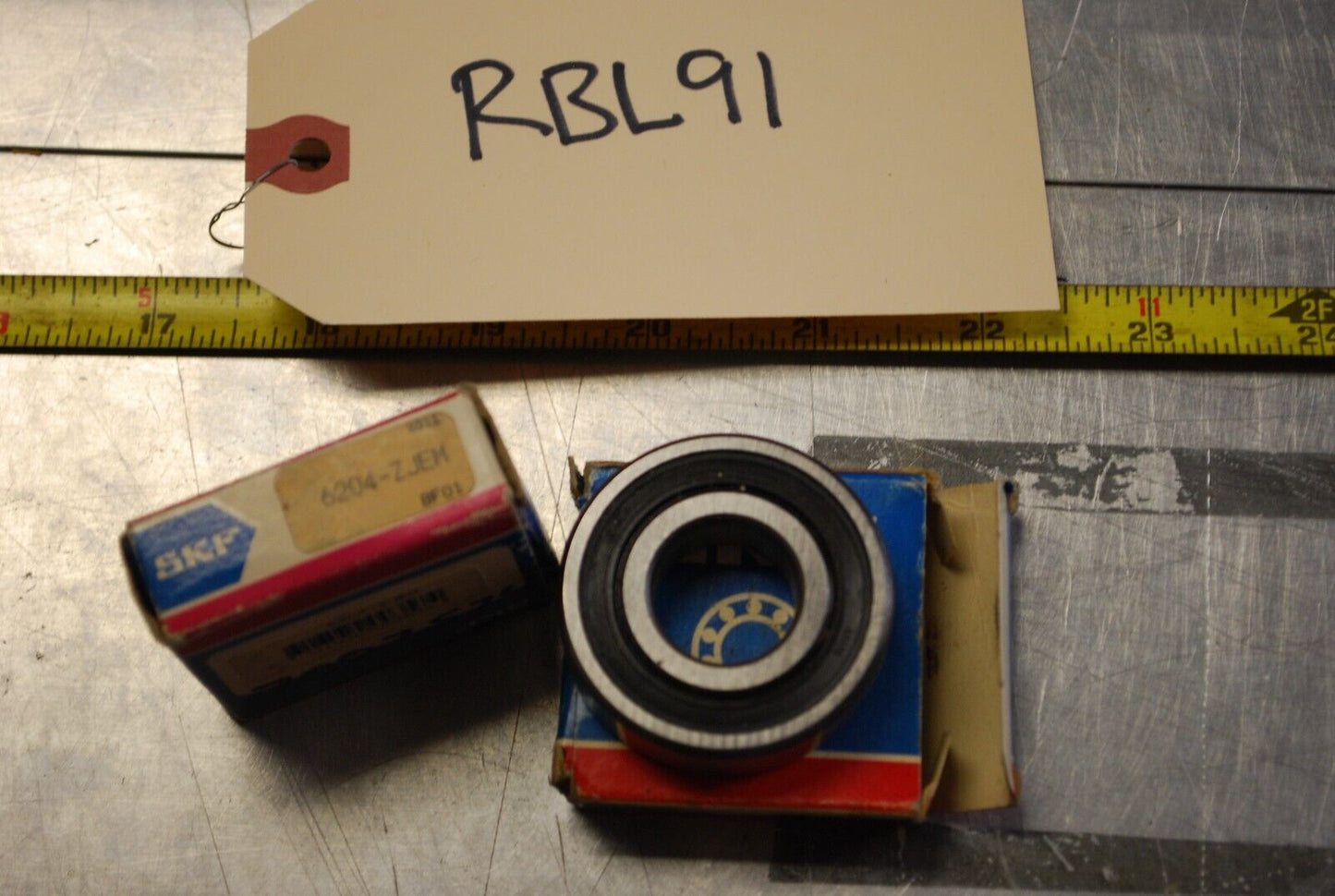 SKF 6204 2RS JEM Ball Bearings - Lot of Qty (2) NOS - RBL91