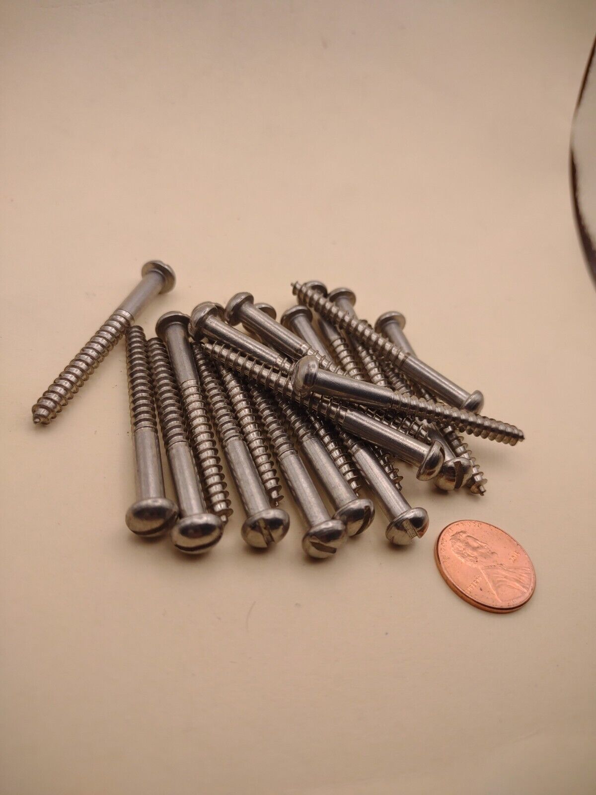 #10 x 2" 18-8 Stainless Round Head Slotted Marine Wood Screws (20) pack SSWS57