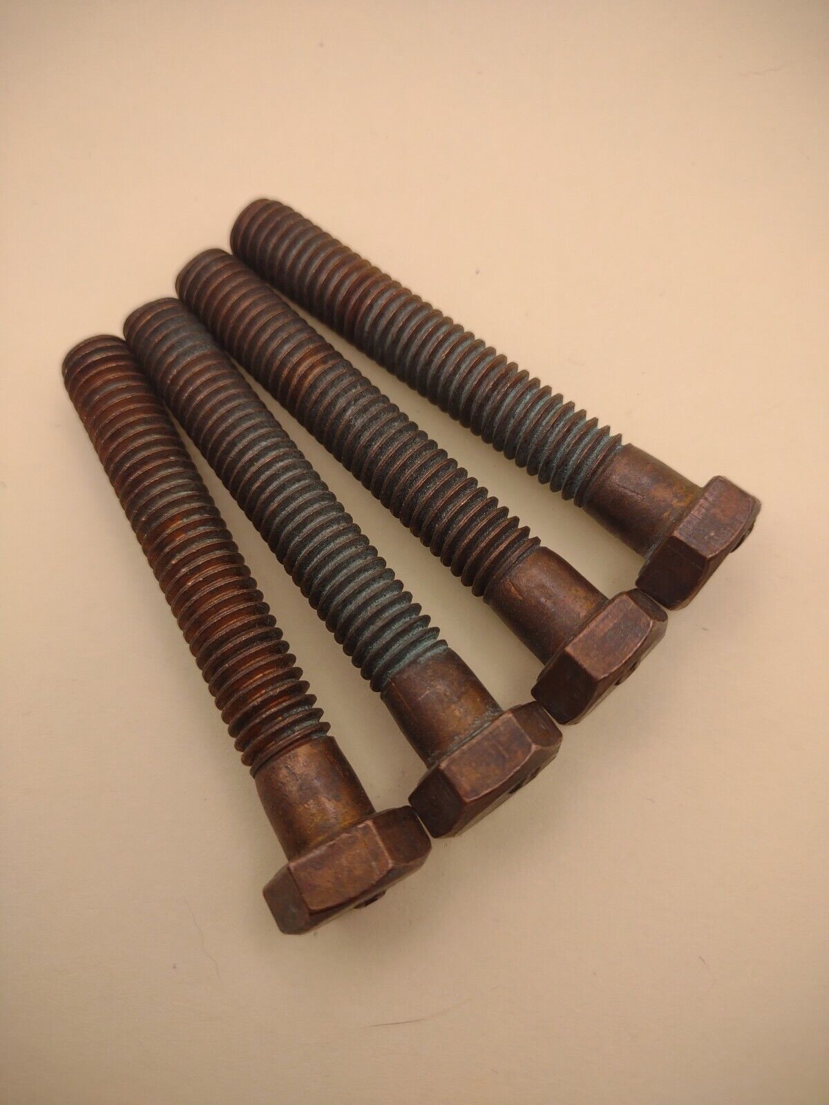 3/8"-16 x 2-1/4" 'H' Silicon Bronze Hex Bolt NOS (4pcs) Pack SBMS01